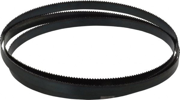 Starrett - 10 TPI, 5' 8-1/2" Long x 1/2" Wide x 0.025" Thick, Welded Band Saw Blade - Carbon Steel, Toothed Edge, Raker Tooth Set, Flexible Back, Contour Cutting - Exact Tooling