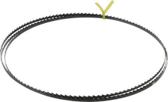 Starrett - 4 TPI, 7' 9-1/2" Long x 1/4" Wide x 0.025" Thick, Welded Band Saw Blade - Carbon Steel, Toothed Edge, Raker Tooth Set, Flexible Back, Contour Cutting - Exact Tooling