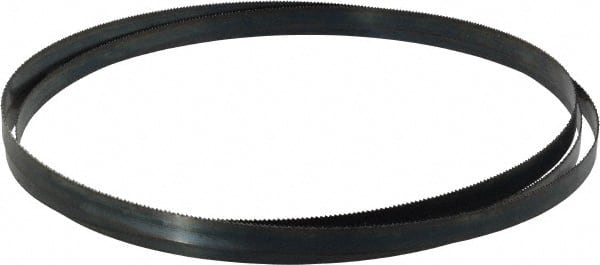 Starrett - 14 TPI, 8' Long x 1/2" Wide x 0.025" Thick, Welded Band Saw Blade - Carbon Steel, Toothed Edge, Raker Tooth Set, Flexible Back, Contour Cutting - Exact Tooling