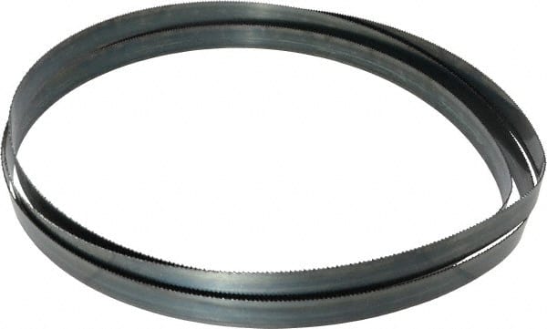 Starrett - 10 TPI, 10' 10-1/2" Long x 1" Wide x 0.035" Thick, Welded Band Saw Blade - Carbon Steel, Toothed Edge, Raker Tooth Set, Flexible Back, Contour Cutting - Exact Tooling