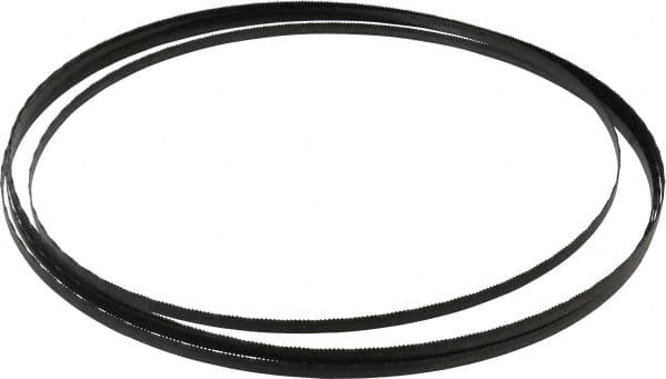 Starrett - 18/W TPI, 12' 6" Long x 1/4" Wide x 0.025" Thick, Welded Band Saw Blade - Carbon Steel, Toothed Edge, Wavy Tooth Set, Flexible Back, Contour Cutting - Exact Tooling