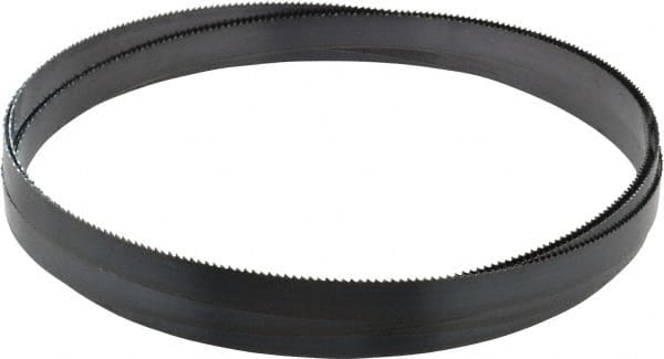 Starrett - 8/S TPI, 14' 8" Long x 3/4" Wide x 0.032" Thick, Welded Band Saw Blade - Carbon Steel, Toothed Edge, Raker Tooth Set, Flexible Back, Contour Cutting - Exact Tooling