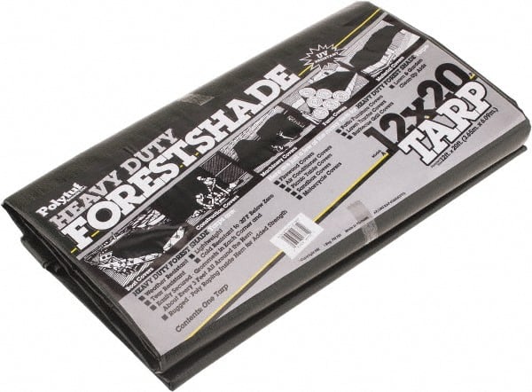 Value Collection - 20' Long x 12' Wide Polyethylene Tarp & Dust Cover - Green, 9 to 10 mil Thickness - Exact Tooling
