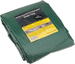 Value Collection - 30' Long x 20' Wide Polyethylene Tarp & Dust Cover - Green, 9 to 10 mil Thickness - Exact Tooling