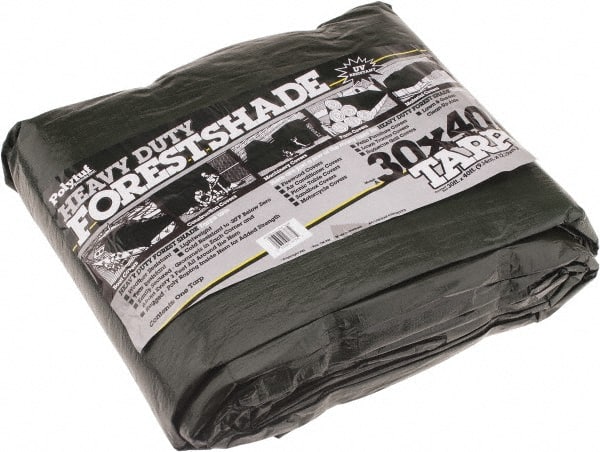 Value Collection - 40' Long x 30' Wide Polyethylene Tarp & Dust Cover - Green, 9 to 10 mil Thickness - Exact Tooling