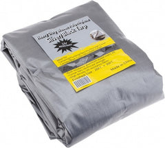 Value Collection - 30' Long x 20' Wide Polyethylene Tarp & Dust Cover - Black & Silver, Grommet, 11 to 12 mil Thickness - Exact Tooling