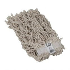 Rubbermaid - 1" White Head Band, Medium Cotton #20 Size Cut End Mop Head - 4 Ply, Side Loading Connection, Use for General Purpose - Exact Tooling