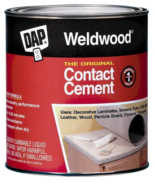 DAP - 1 Gal Can Tan Contact Adhesive - 15 min Working Time, Bonds to Cardboard, Concrete, Metal, Paper, Particle Board, Rubber & Wood - Exact Tooling