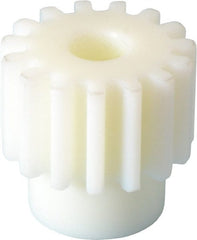 Poly Hi Solidur - 10 Pitch, 1-1/2" Pitch Diam, 1.7" OD, 15 Tooth Spur Gear - 1" Face Width, 1/2" Bore Diam, 1-7/32" Hub Diam, 14.5° Pressure Angle, Nylon - Exact Tooling
