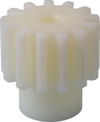 Poly Hi Solidur - 12 Pitch, 1.083" Pitch Diam, 1-1/4" OD, 13 Tooth Spur Gear - 3/4" Face Width, 1/4" Bore Diam, 13/16" Hub Diam, 14.5° Pressure Angle, Nylon - Exact Tooling