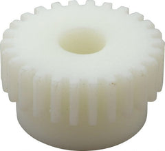 Poly Hi Solidur - 16 Pitch, 1-5/8" Pitch Diam, 1-3/4" OD, 26 Tooth Spur Gear - 1/2" Face Width, 1/2" Bore Diam, 1-7/16" Hub Diam, 14.5° Pressure Angle, Nylon - Exact Tooling