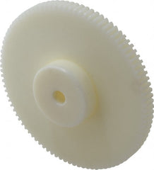 Poly Hi Solidur - 16 Pitch, 6" Pitch Diam, 6-1/8" OD, 96 Tooth Spur Gear - 1/2" Face Width, 1/2" Bore Diam, 2-1/4" Hub Diam, 14.5° Pressure Angle, Nylon - Exact Tooling