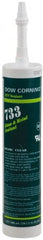 Dow Corning - 10.1 oz Cartridge Clear RTV Silicone Joint Sealant - Food Safe, -70 to 350°F Operating Temp, 15 min Tack Free Dry Time, 24 hr Full Cure Time, Series 733 - Exact Tooling