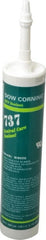 Dow Corning - 10.1 oz Cartridge White RTV Silicone Joint Sealant - -85 to 350°F Operating Temp, 14 min Tack Free Dry Time, 24 hr Full Cure Time, Series 737 - Exact Tooling