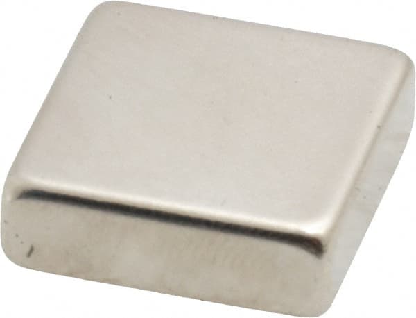 Eclipse - 16.5 Lb Max Holding Capacity Neodymium Rare Earth Block Magnet - 3/4" Long x 3/4" Wide x 1/4" High, 248°F Max Operating Temp - Exact Tooling