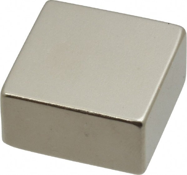 Eclipse - 43.9 Lb Max Holding Capacity Neodymium Rare Earth Block Magnet - 1" Long x 1" Wide x 1/2" High, 248°F Max Operating Temp - Exact Tooling