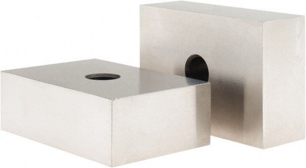 Value Collection - 0.0001 Squareness Per Inch, Hardened Steel, 1-2-3 Block with 1 Hole Setup Block - 0.0001 to 0.0007 Inch Overall Tolerance, 3/8 - 16 Inch Tapped Hole Size, 56-60 HRC Hardness, Sold As Matched Pair - Exact Tooling