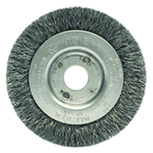‎3″ Diameter-3/8″-1/2″ Arbor Hole - Crimped Steel Wire Straight Wheel - Exact Tooling