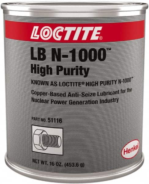 Loctite - 1 Lb Can High Purity Anti-Seize Lubricant - Copper, 1,800°F, Copper - Exact Tooling
