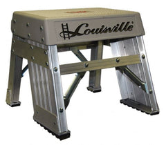 Louisville - 1 Step, 1' High, Type IA Rating, Aluminum Step Stand - 300 Lb Capacity, 15-11/16" Base Width - Exact Tooling