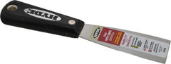 Hyde Tools - 1-1/2" Wide Stainless Steel Putty Knife - Flexible, Nylon Handle, 7-3/4" OAL - Exact Tooling
