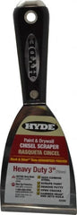 Hyde Tools - 3" Wide Carbon Steel Putty Knife - Stiff, Nylon/Hammerhead Handle - Exact Tooling