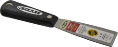 Hyde Tools - 1-1/2" Wide Steel Putty Knife - Stiff, Nylon Handle, 7-3/4" OAL - Exact Tooling