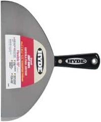Hyde Tools - 10" Wide Carbon Steel Taping Knife - Flexible, Nylon Handle, 8-1/4" OAL - Exact Tooling