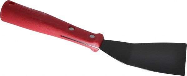 Hyde Tools - Stiff Carbon Steel Bent Chisel - 3" Blade Width, Plastic Handle - Exact Tooling