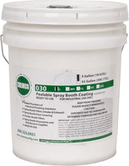 Made in USA - White Water Base Booth Coating - 5 Gallons, Spray, Coverage 250 Square Feet at 2 mil - Exact Tooling