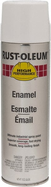 Rust-Oleum - White, 15 oz Net Fill, Gloss, Enamel Spray Paint - 14 Sq Ft per Can, 15 oz Container, Use on Rust Proof Paint - Exact Tooling