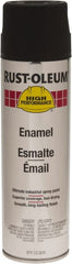 Rust-Oleum - Black, 15 oz Net Fill, Flat, Enamel Spray Paint - 14 Sq Ft per Can, 15 oz Container, Use on Rust Proof Paint - Exact Tooling