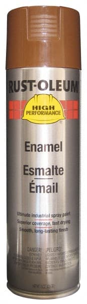 Rust-Oleum - Chestnut Brown, 15 oz Net Fill, Gloss, Enamel Spray Paint - 14 Sq Ft per Can, 15 oz Container, Use on Rust Proof Paint - Exact Tooling