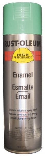 Rust-Oleum - Safety Green, 15 oz Net Fill, Gloss, Enamel Spray Paint - 14 Sq Ft per Can, 15 oz Container, Use on Rust Proof Paint - Exact Tooling