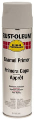 Rust-Oleum - 15 oz Flat Gray Enamel Spray Primer - 14 Sq Ft Coverage - Exact Tooling