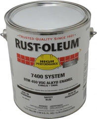 Rust-Oleum - 1 Gal Safety Blue Gloss Finish Industrial Enamel Paint - Interior/Exterior, Direct to Metal, <450 gL VOC Compliance - Exact Tooling