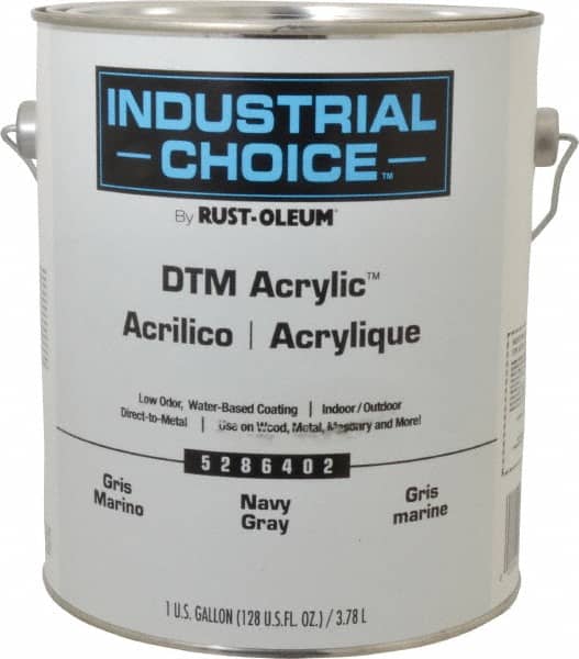 Rust-Oleum - 1 Gal Navy Gray Semi Gloss Finish Alkyd Enamel Paint - Interior/Exterior, Direct to Metal, <250 gL VOC Compliance - Exact Tooling