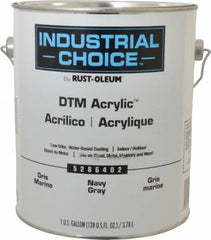 Rust-Oleum - 1 Gal Navy Gray Semi Gloss Finish Alkyd Enamel Paint - Interior/Exterior, Direct to Metal, <250 gL VOC Compliance - Exact Tooling