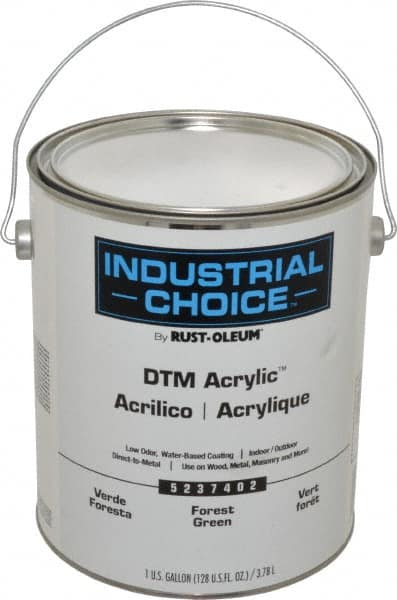 Rust-Oleum - 1 Gal Forest Green Semi Gloss Finish Alkyd Enamel Paint - Interior/Exterior, Direct to Metal, <250 gL VOC Compliance - Exact Tooling