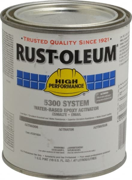 Rust-Oleum - 1 Pt Finish Coat Activator - 200 to 350 Sq Ft/Gal Coverage, <250 g/L VOC Content - Exact Tooling