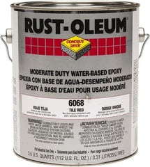 Rust-Oleum - 1 Gal High Gloss Tile Red Water-Based Epoxy - 200 to 350 Sq Ft/Gal Coverage, <250 g/L VOC Content - Exact Tooling