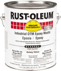 Rust-Oleum - 1 Gal Gloss Safety Yellow Epoxy Mastic - 100 to 225 Sq Ft/Gal Coverage, <340 g/L VOC Content, Direct to Metal - Exact Tooling
