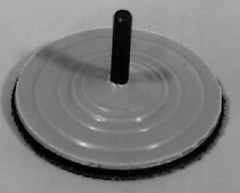 AutoQuip - 1" Diam Adhesive/PSA Disc Backing Pad - 1/4" Shank Diam, Medium Density, 25,000 RPM - Exact Tooling