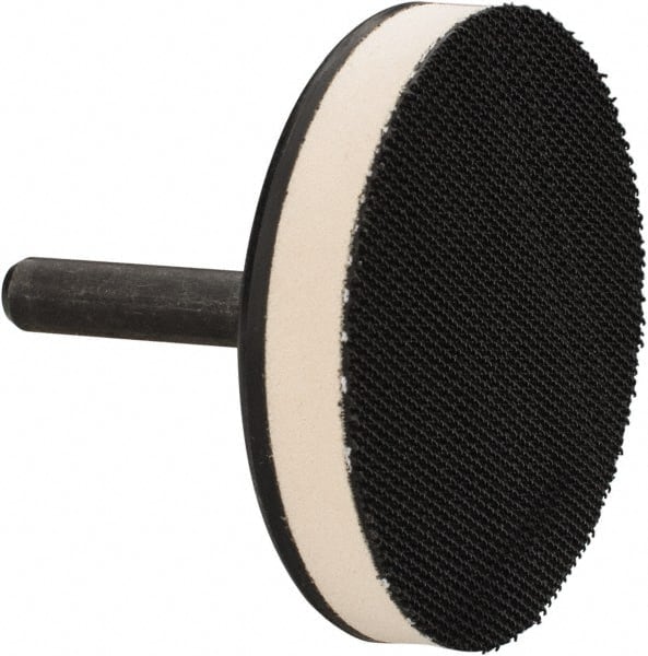 AutoQuip - 2" Diam Hook & Loop Disc Backing Pad - 1/4" Shank Diam, Medium Density, 22,000 RPM - Exact Tooling