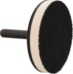 AutoQuip - 2" Diam Hook & Loop Disc Backing Pad - 1/4" Shank Diam, Medium Density, 22,000 RPM - Exact Tooling