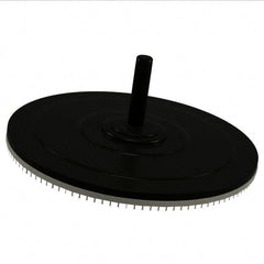 AutoQuip - 4" Diam Hook & Loop Disc Backing Pad - 1/4" Shank Diam, Firm Density, 14,000 RPM - Exact Tooling