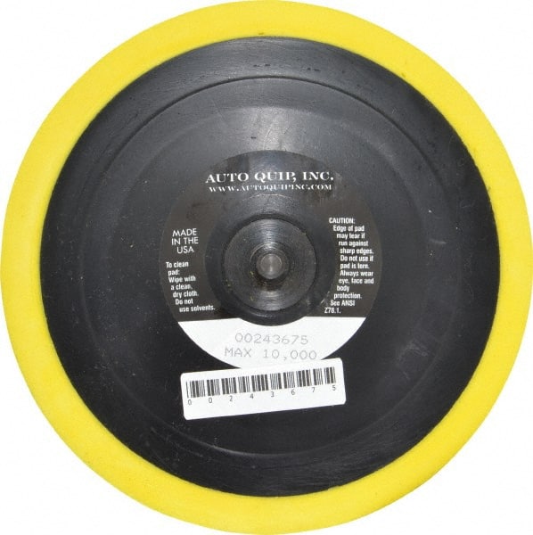 AutoQuip - 6" Diam Adhesive/PSA Disc Backing Pad - Medium Density, 10,000 RPM - Exact Tooling