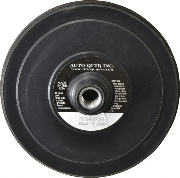 AutoQuip - 6" Diam Adhesive/PSA Disc Backing Pad - Firm Density, 8,000 RPM - Exact Tooling