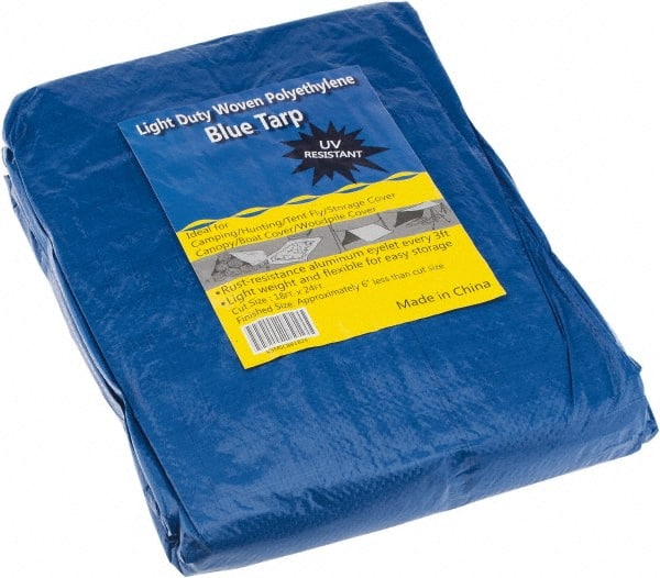 Value Collection - 24' Long x 18' Wide Polyethylene Tarp & Dust Cover - Blue - Exact Tooling