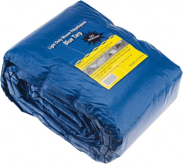Value Collection - 60' Long x 40' Wide Polyethylene Tarp & Dust Cover - Blue - Exact Tooling